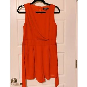 Red Belted Romper
